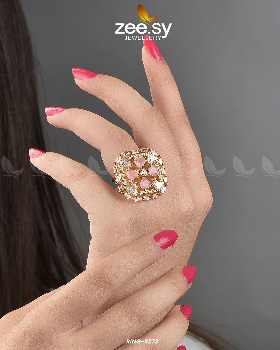 Cubic Ring-8272 -  Zeesy Rings - Original Designer Dress - House of Maryam