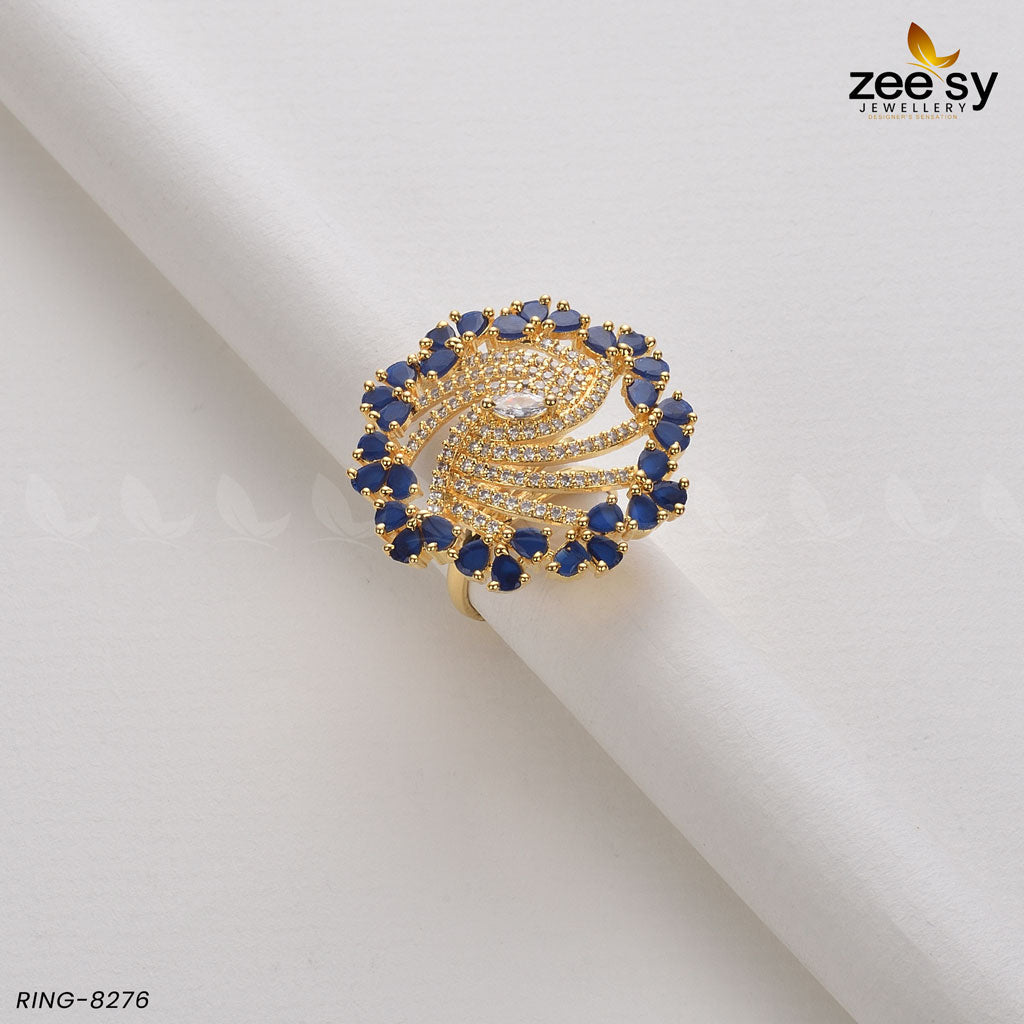 Rhinestone Ring-8276 -  Zeesy Rings - Original Designer Dress - House of Maryam