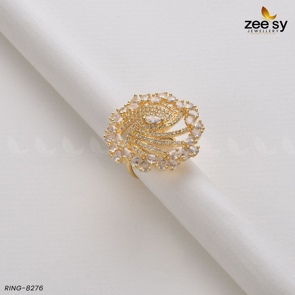 Rhinestone Ring-8276 -  Zeesy Rings - Original Designer Dress - House of Maryam