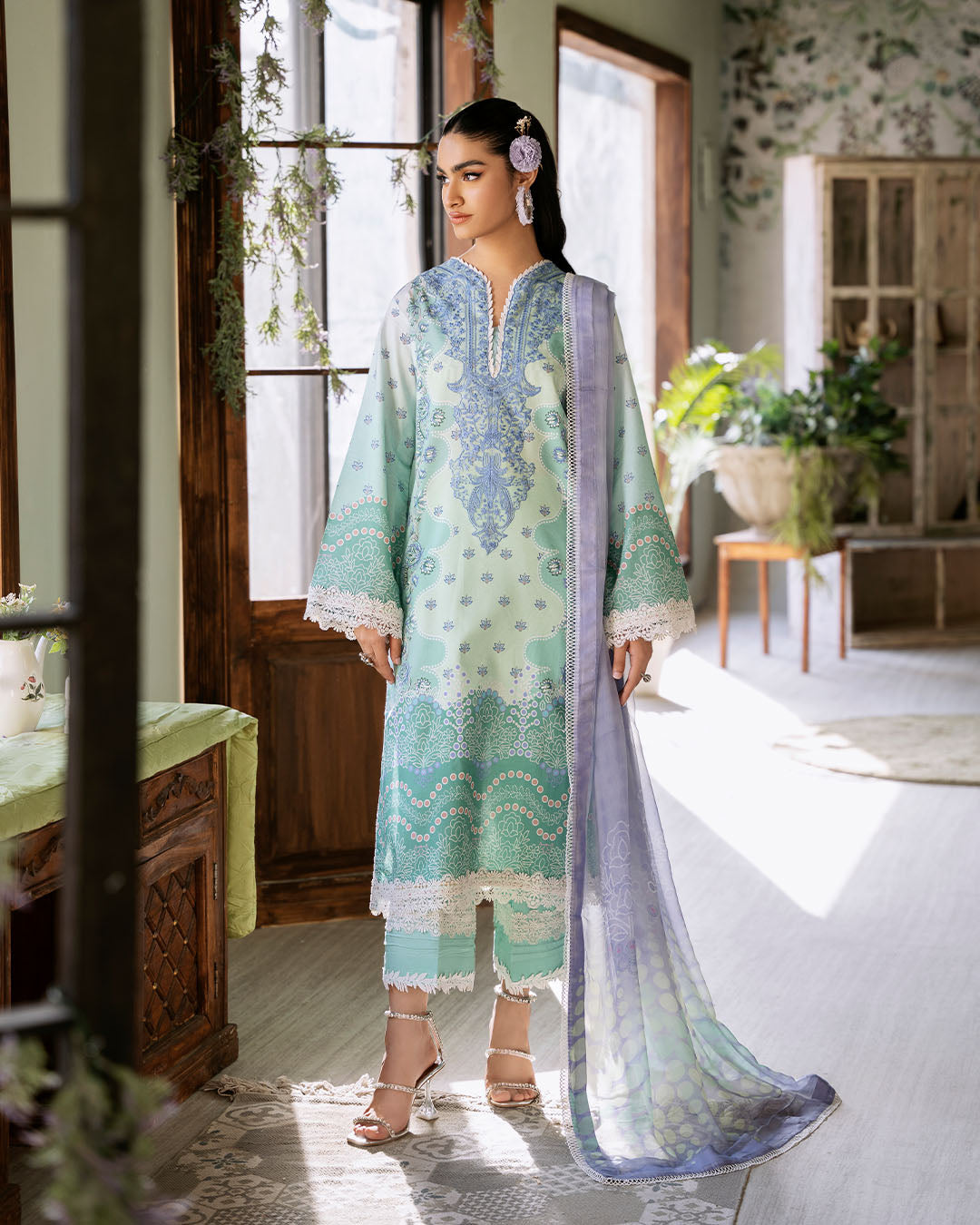 Roheenaz | Flora Printed Lawn | Elysium -  Roheenaz Luxury - Original Designer Dress - House of Maryam