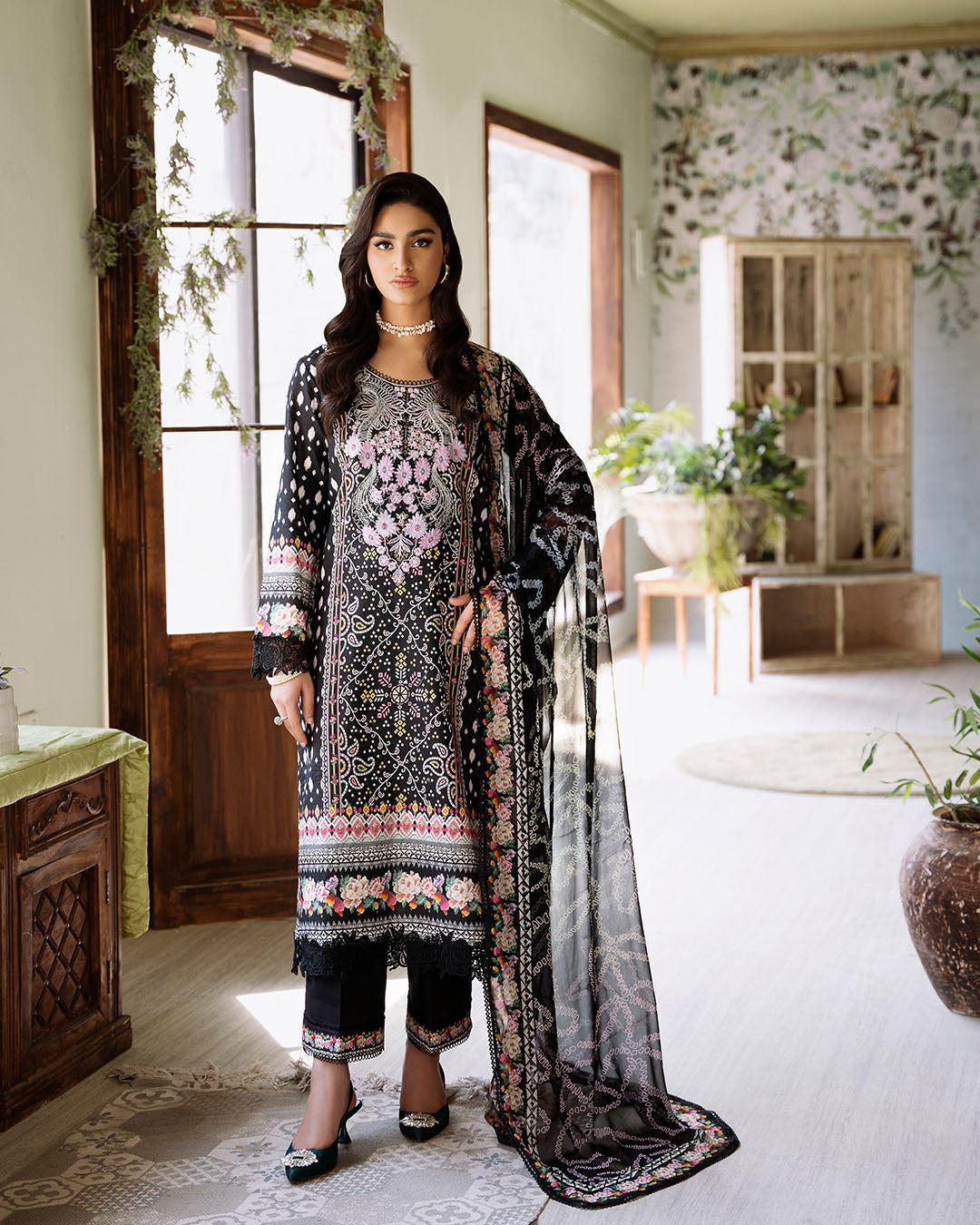Roheenaz | Flora Printed Lawn | Veridian -  Roheenaz Luxury - Original Designer Dress - House of Maryam