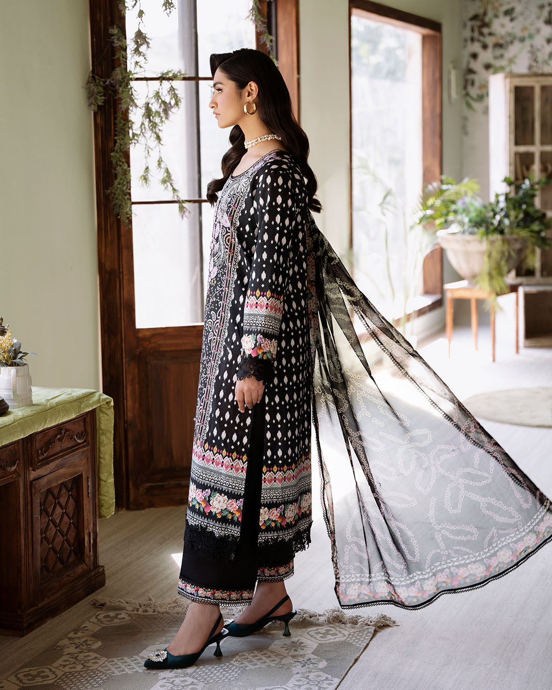 Roheenaz | Flora Printed Lawn | Veridian by Designer Roheenaz - House of Maryam - Pakistani Designer Ethnic Wear in {{ shop.shopifyCountryName }}