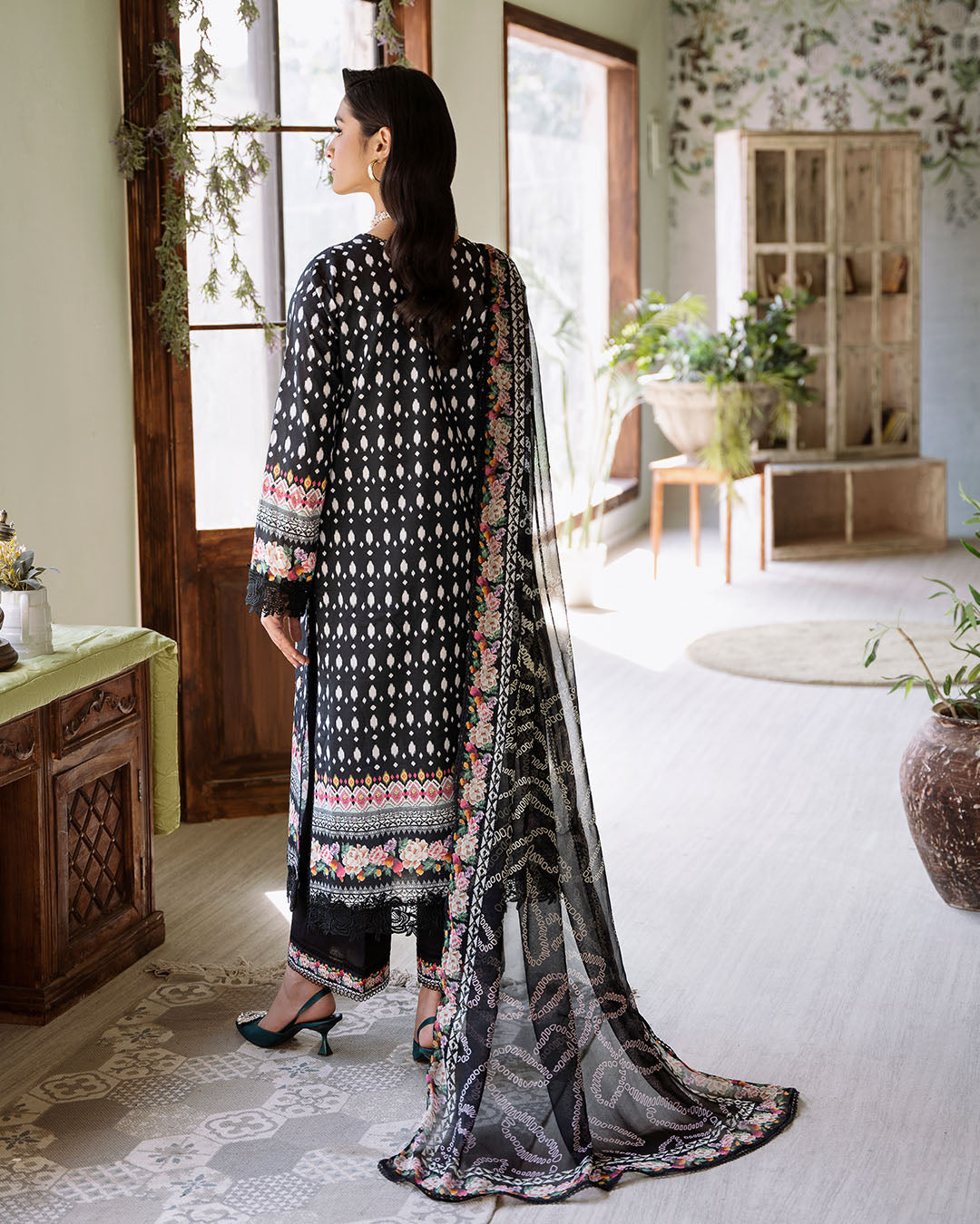 Roheenaz | Flora Printed Lawn | Veridian by Designer Roheenaz - House of Maryam - Pakistani Designer Ethnic Wear in {{ shop.shopifyCountryName }}