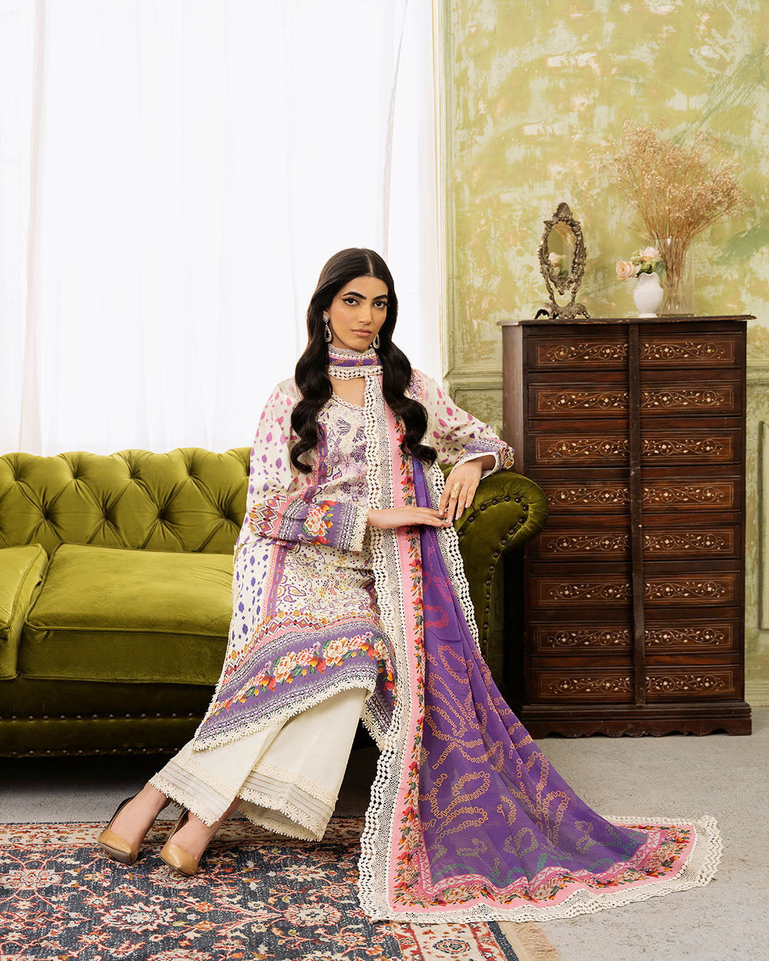 Roheenaz | Flora Printed Lawn | Evangeline -  Roheenaz Luxury - Original Designer Dress - House of Maryam