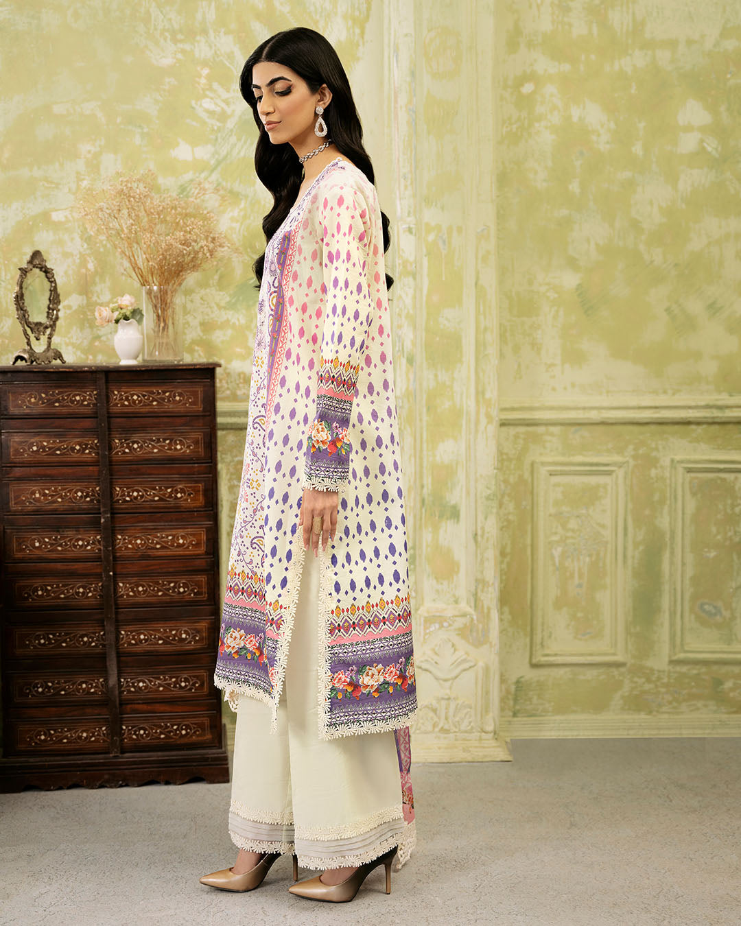 Roheenaz | Flora Printed Lawn | Evangeline -  Roheenaz Luxury - Original Designer Dress - House of Maryam