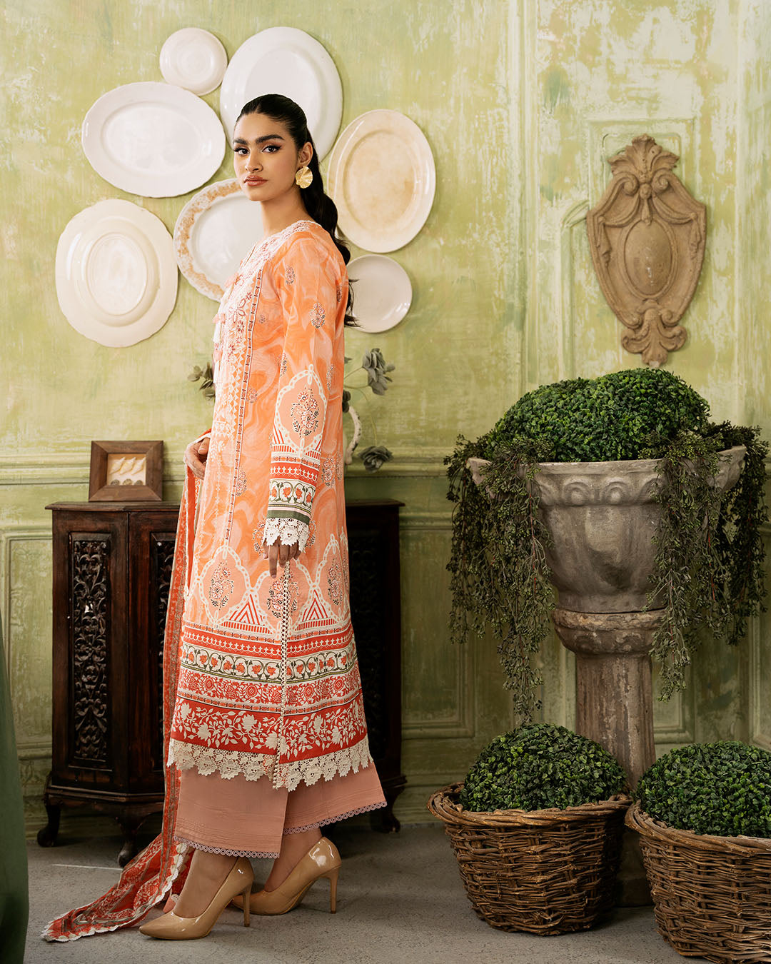 Roheenaz | Flora Printed Lawn | Cascade -  Roheenaz Luxury - Original Designer Dress - House of Maryam