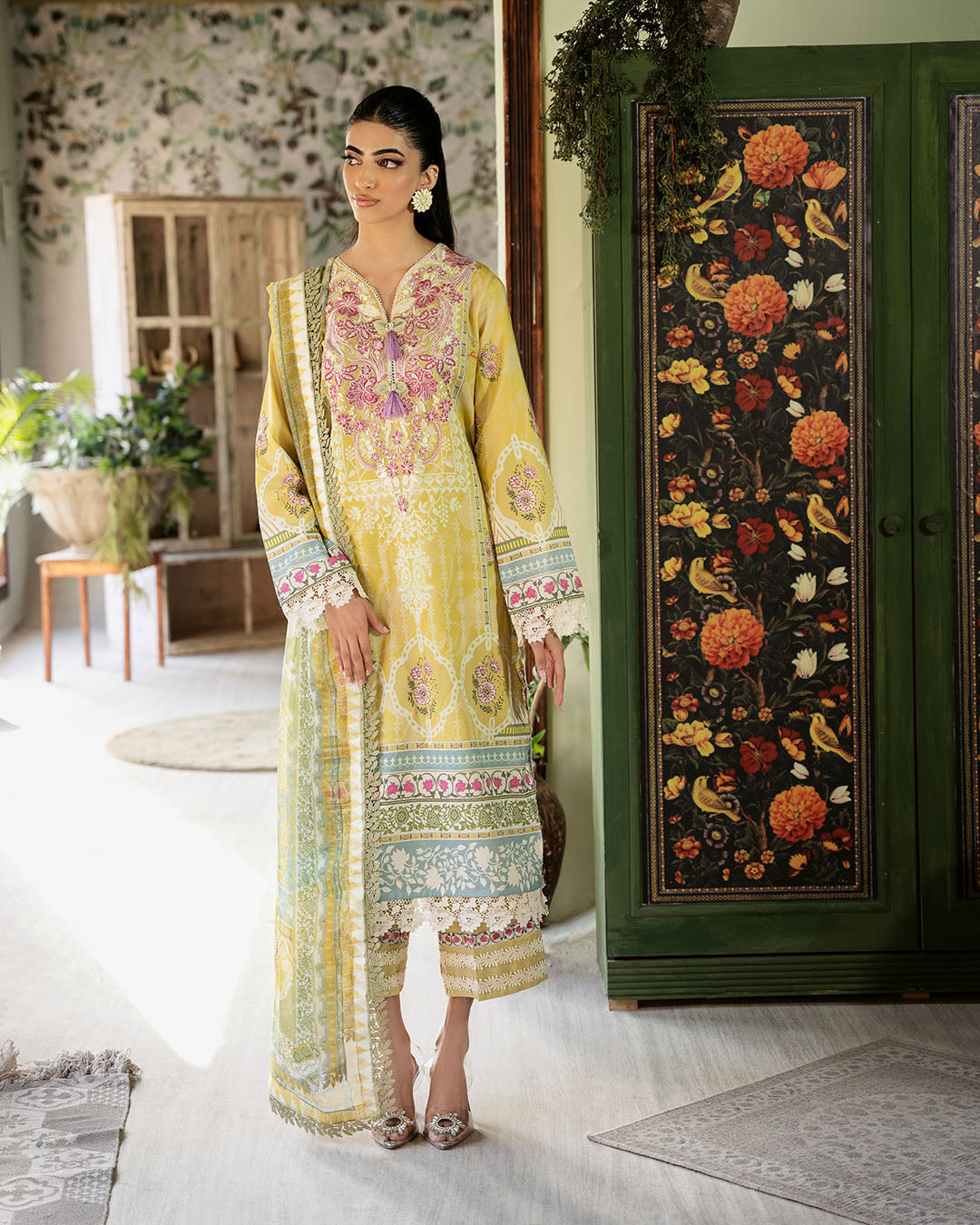 Roheenaz | Flora Printed Lawn | Mystique -  Roheenaz Luxury -  House of Maryam