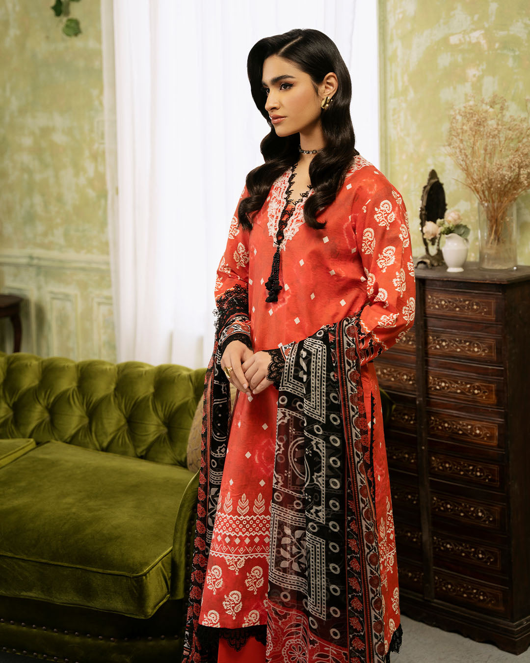 Roheenaz | Flora Printed Lawn | Solstice by Designer Roheenaz - House of Maryam - Pakistani Designer Ethnic Wear in {{ shop.shopifyCountryName }}