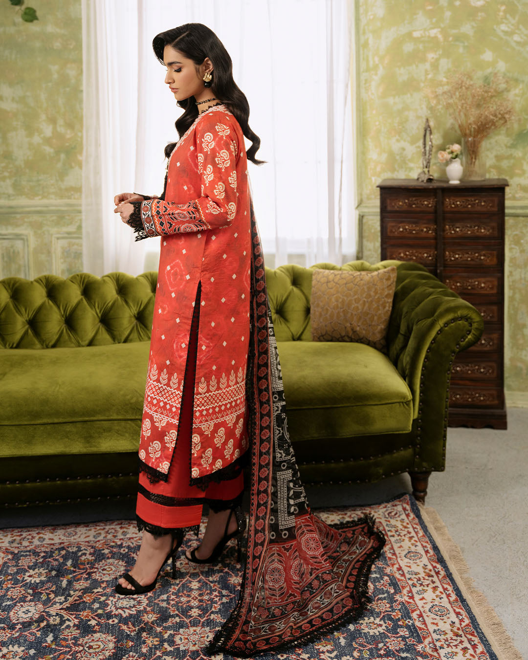 Roheenaz | Flora Printed Lawn | Solstice by Designer Roheenaz - House of Maryam - Pakistani Designer Ethnic Wear in {{ shop.shopifyCountryName }}