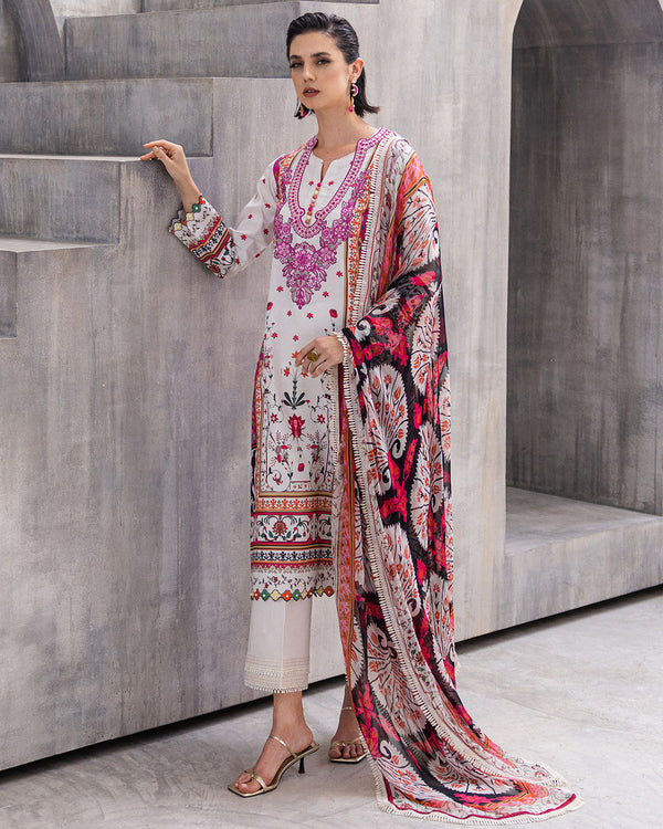Roheenaz | Azalea Printed Lawn 24 | Marigold Meadows -  Roheenaz Luxury - Original Designer Dress - House of Maryam
