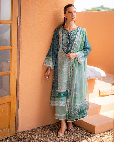 Roheenaz | Azalea Printed Lawn 24 | Ocean Breeze -  Roheenaz Luxury - Original Designer Dress - House of Maryam