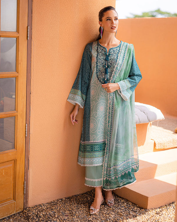 Roheenaz | Azalea Printed Lawn 24 | Ocean Breeze by Designer Roheenaz - House of Maryam - Pakistani Designer Ethnic Wear in {{ shop.shopifyCountryName }}