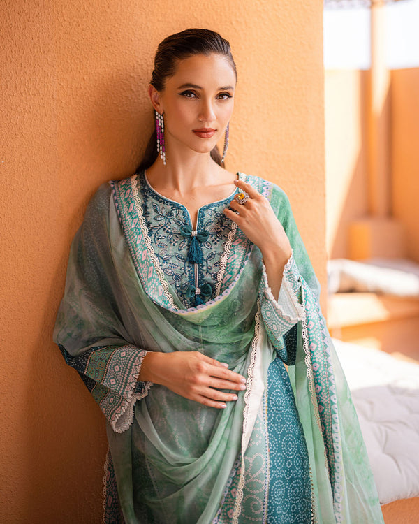 Roheenaz | Azalea Printed Lawn 24 | Ocean Breeze -  Roheenaz Luxury - Original Designer Dress - House of Maryam