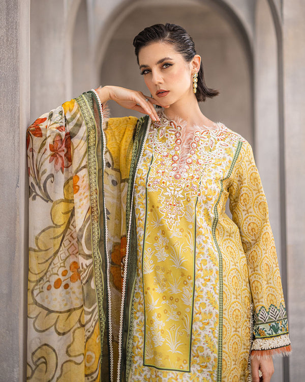Roheenaz | Azalea Printed Lawn 24 | Celestial Silk -  Roheenaz Luxury - Original Designer Dress - House of Maryam