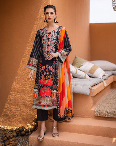 Roheenaz | Azalea Printed Lawn 24 | Midnight Mirage -  Roheenaz Luxury - Original Designer Dress - House of Maryam