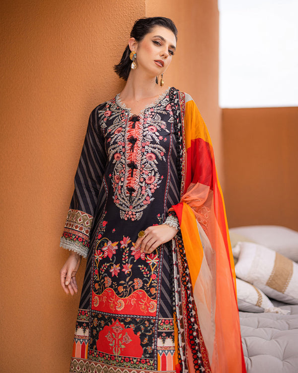 Roheenaz | Azalea Printed Lawn 24 | Midnight Mirage by Designer Roheenaz - House of Maryam - Pakistani Designer Ethnic Wear in {{ shop.shopifyCountryName }}