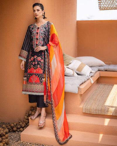 Roheenaz | Azalea Printed Lawn 24 | Midnight Mirage -  Roheenaz Luxury - Original Designer Dress - House of Maryam