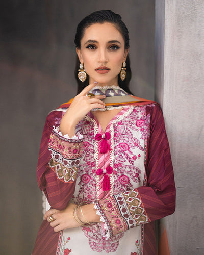 Roheenaz | Azalea Printed Lawn 24 | Orchid Oasis -  Roheenaz Luxury - Original Designer Dress - House of Maryam