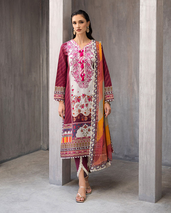 Roheenaz | Azalea Printed Lawn 24 | Orchid Oasis -  Roheenaz Luxury - Original Designer Dress - House of Maryam