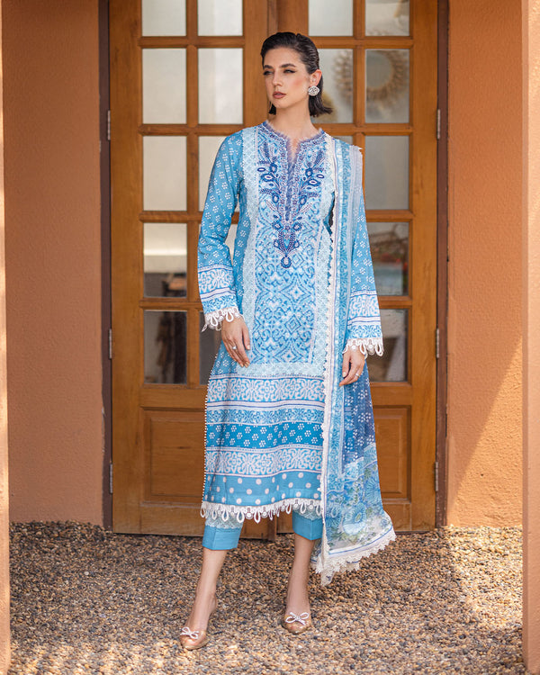 Roheenaz | Azalea Printed Lawn 24 | Starlit Sky by Designer Roheenaz - House of Maryam - Pakistani Designer Ethnic Wear in {{ shop.shopifyCountryName }}