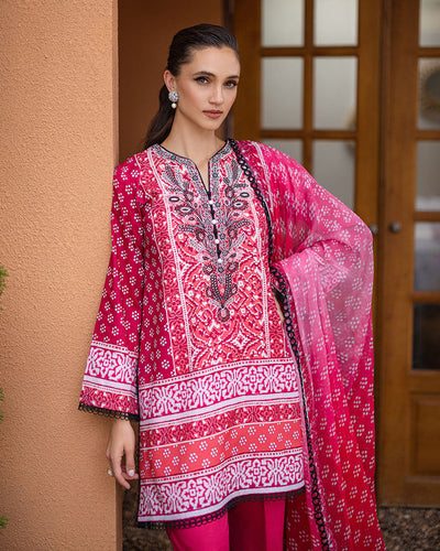 Roheenaz | Azalea Printed Lawn 24 | Coral Cascade -  Roheenaz Luxury - Original Designer Dress - House of Maryam