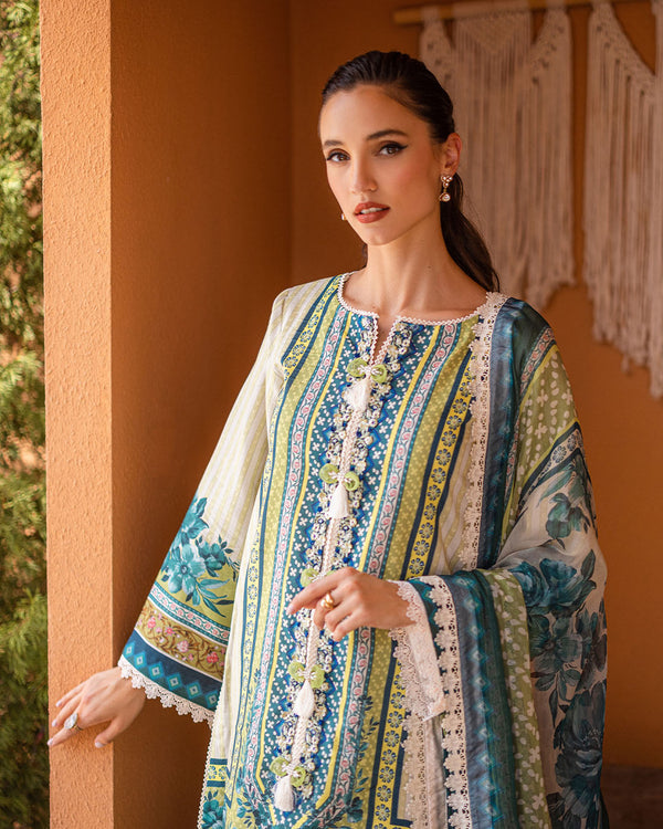 Roheenaz | Azalea Printed Lawn 24 | Ivory Elegance -  Roheenaz Luxury - Original Designer Dress - House of Maryam