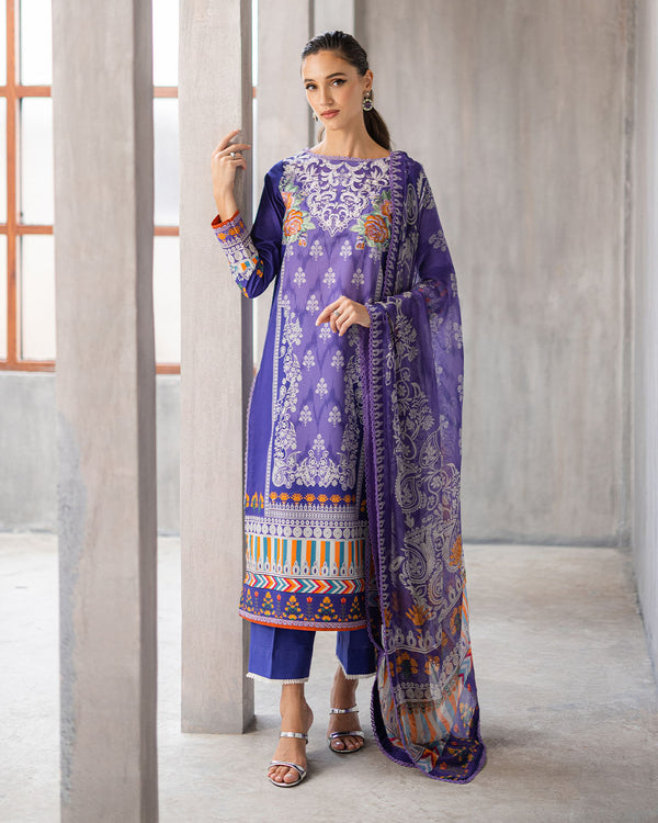 Roheenaz | Azalea Printed Lawn 24 | Blissful Berry by Designer Roheenaz - House of Maryam - Pakistani Designer Ethnic Wear in {{ shop.shopifyCountryName }}