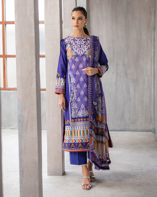 Roheenaz | Azalea Printed Lawn 24 | Blissful Berry by Designer Roheenaz - House of Maryam - Pakistani Designer Ethnic Wear in {{ shop.shopifyCountryName }}