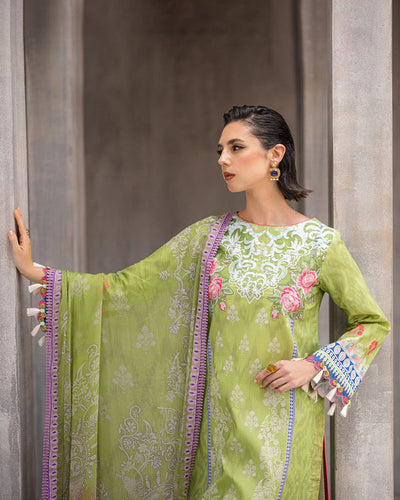 Roheenaz | Azalea Printed Lawn 24 | Serene Seafoam -  Roheenaz Luxury - Original Designer Dress - House of Maryam