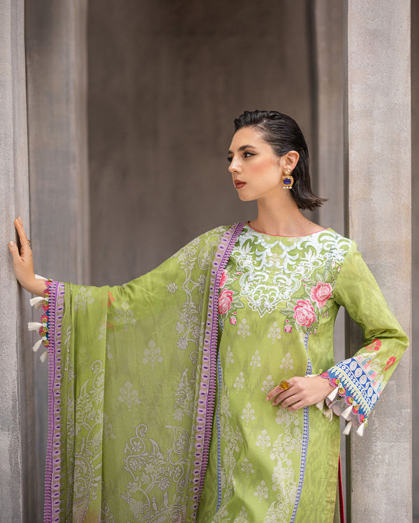 Roheenaz | Azalea Printed Lawn 24 | Serene Seafoam by Designer Roheenaz - House of Maryam - Pakistani Designer Ethnic Wear in {{ shop.shopifyCountryName }}