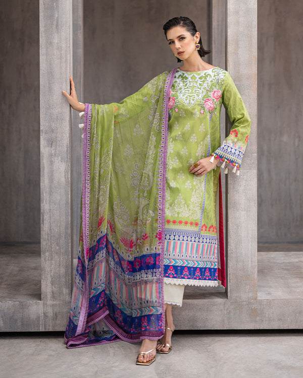 Roheenaz | Azalea Printed Lawn 24 | Serene Seafoam by Designer Roheenaz - House of Maryam - Pakistani Designer Ethnic Wear in {{ shop.shopifyCountryName }}