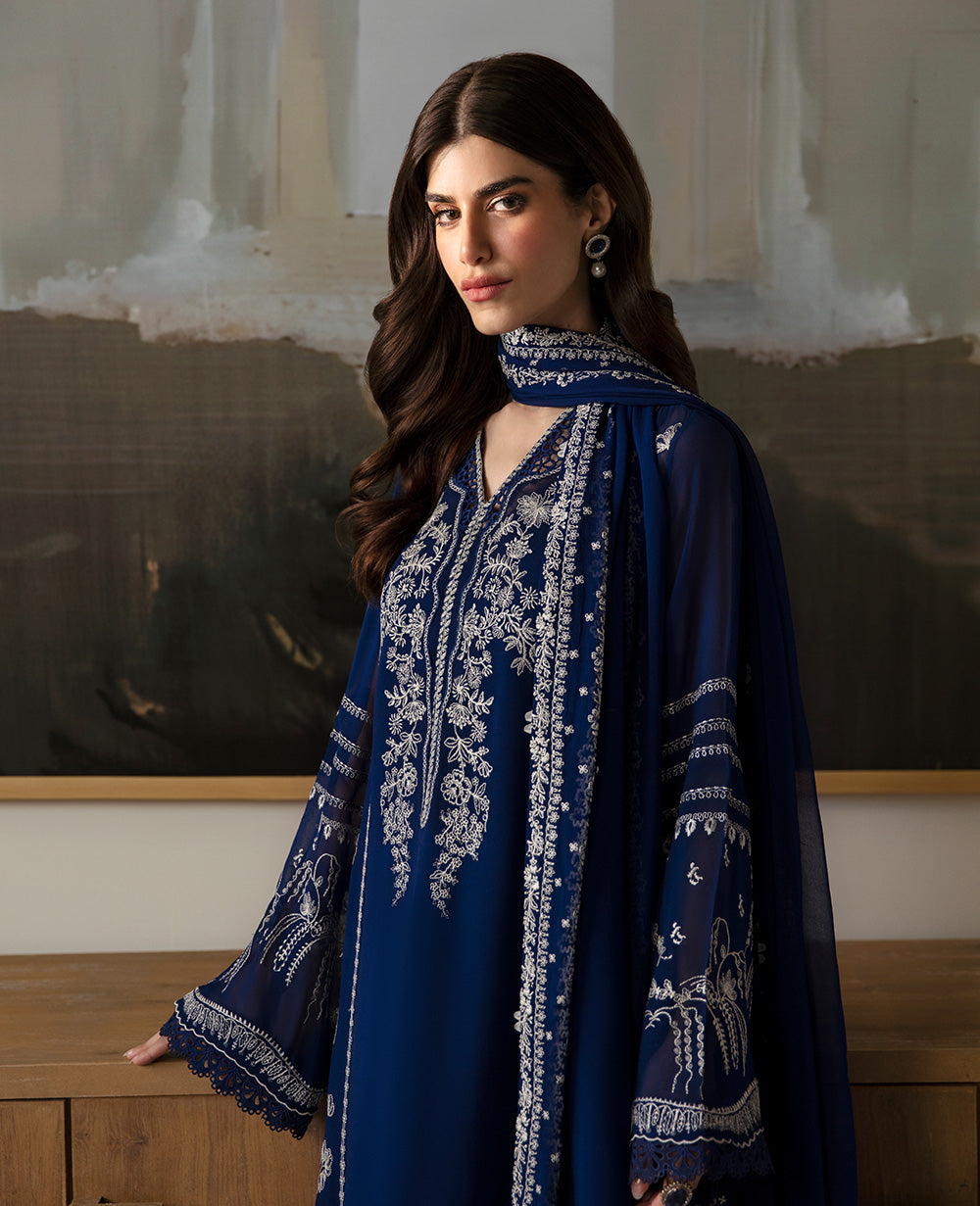 Republic Womenswear | Premium Pret 25 | RPP-05 (Bleu rêveur) -  Republic Womenswear Ladies Clothes - Original Designer Dress - House of Maryam