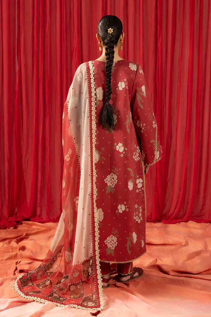 Alizeh | Sheen Lawn Prints 24 | Russet -  Alizeh Luxury - Original Designer Dress - House of Maryam