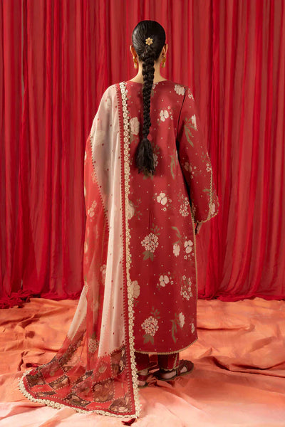 Alizeh | Sheen Lawn Prints 24 | Russet -  Alizeh Luxury - Original Designer Dress - House of Maryam