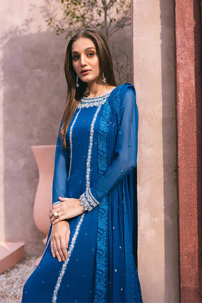 Azure | Embroidered Ensembles 3 Pcs | Radiant Sky -  Azure Formal - Original Designer Dress - House of Maryam