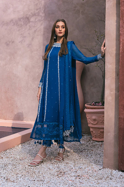 Azure | Embroidered Ensembles 3 Pcs | Radiant Sky -  Azure Formal - Original Designer Dress - House of Maryam