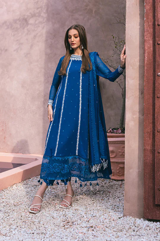 Azure | Embroidered Ensembles 3 Pcs | Radiant Sky -  Azure Formal - Original Designer Dress - House of Maryam
