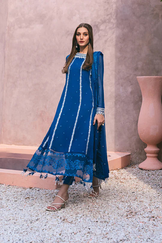 Azure | Embroidered Ensembles 3 Pcs | Radiant Sky -  Azure Formal - Original Designer Dress - House of Maryam