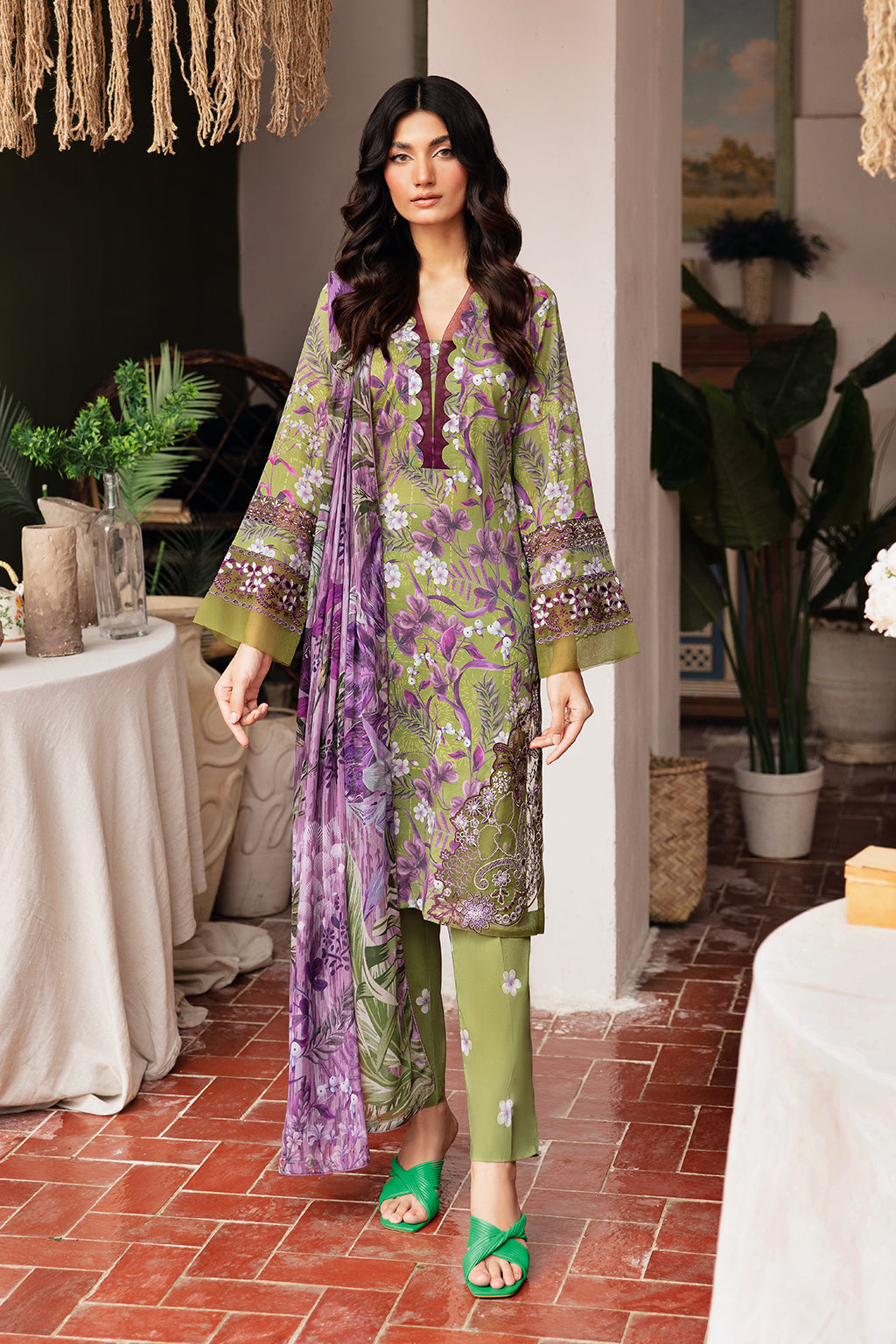 Ramsha | Rangrez Lawn Collection | N-410 -  Ramsha Casuals - Original Designer Dress - House of Maryam