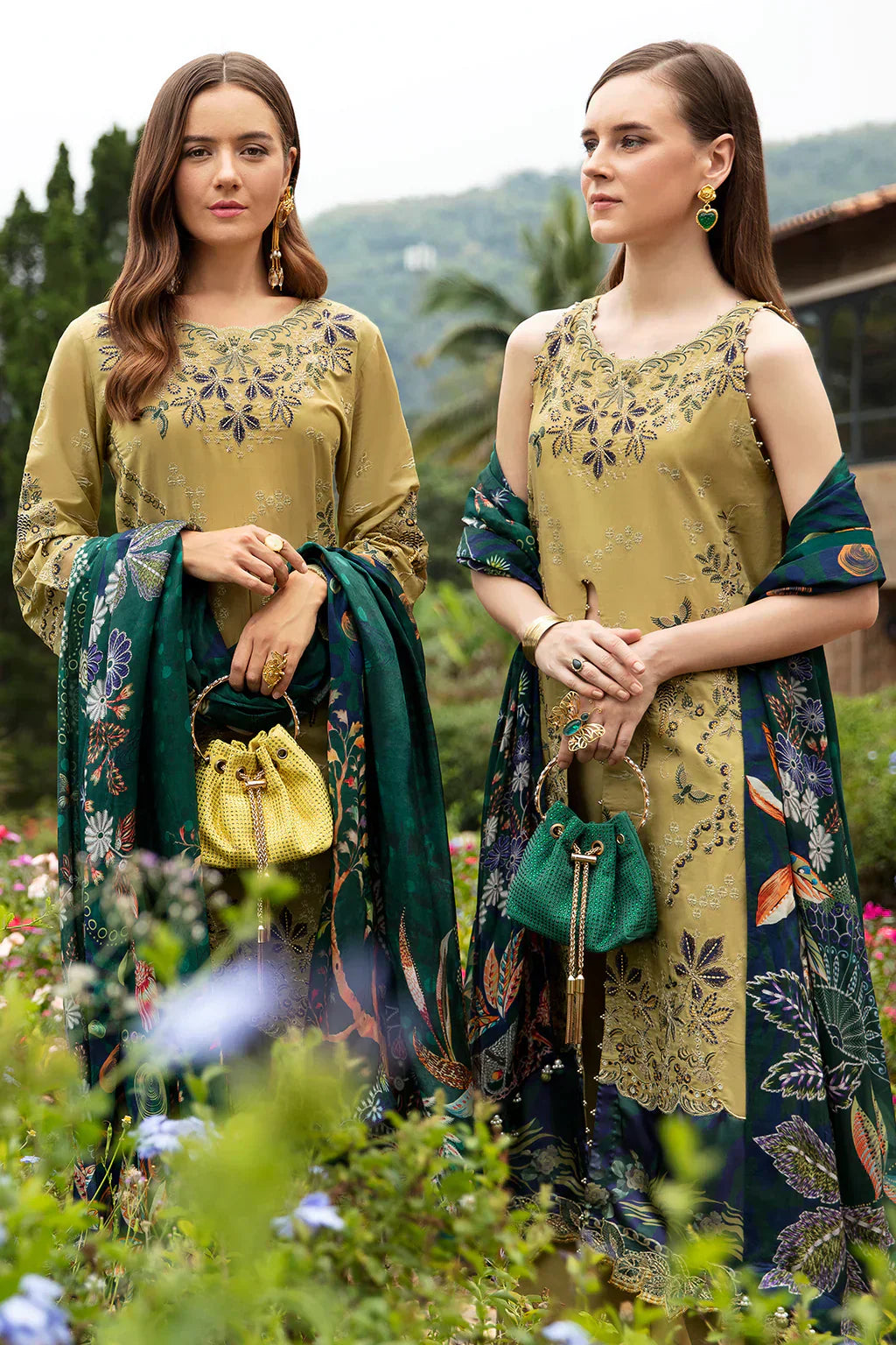 Ramsha | Andaz Collection | OLIVE GREEN by Designer Ramsha - House of Maryam - Pakistani Designer Ethnic Wear in {{ shop.shopifyCountryName }}