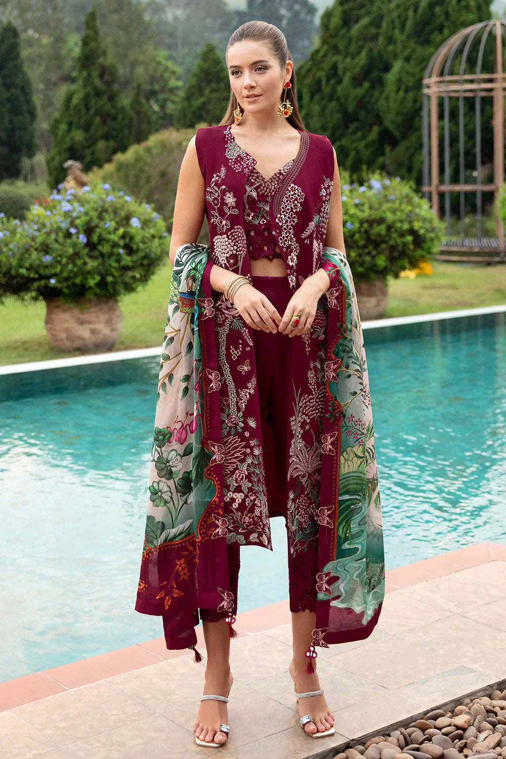 Ramsha | Andaz Collection | CRIMSON GLOW by Designer Ramsha - House of Maryam - Pakistani Designer Ethnic Wear in {{ shop.shopifyCountryName }}