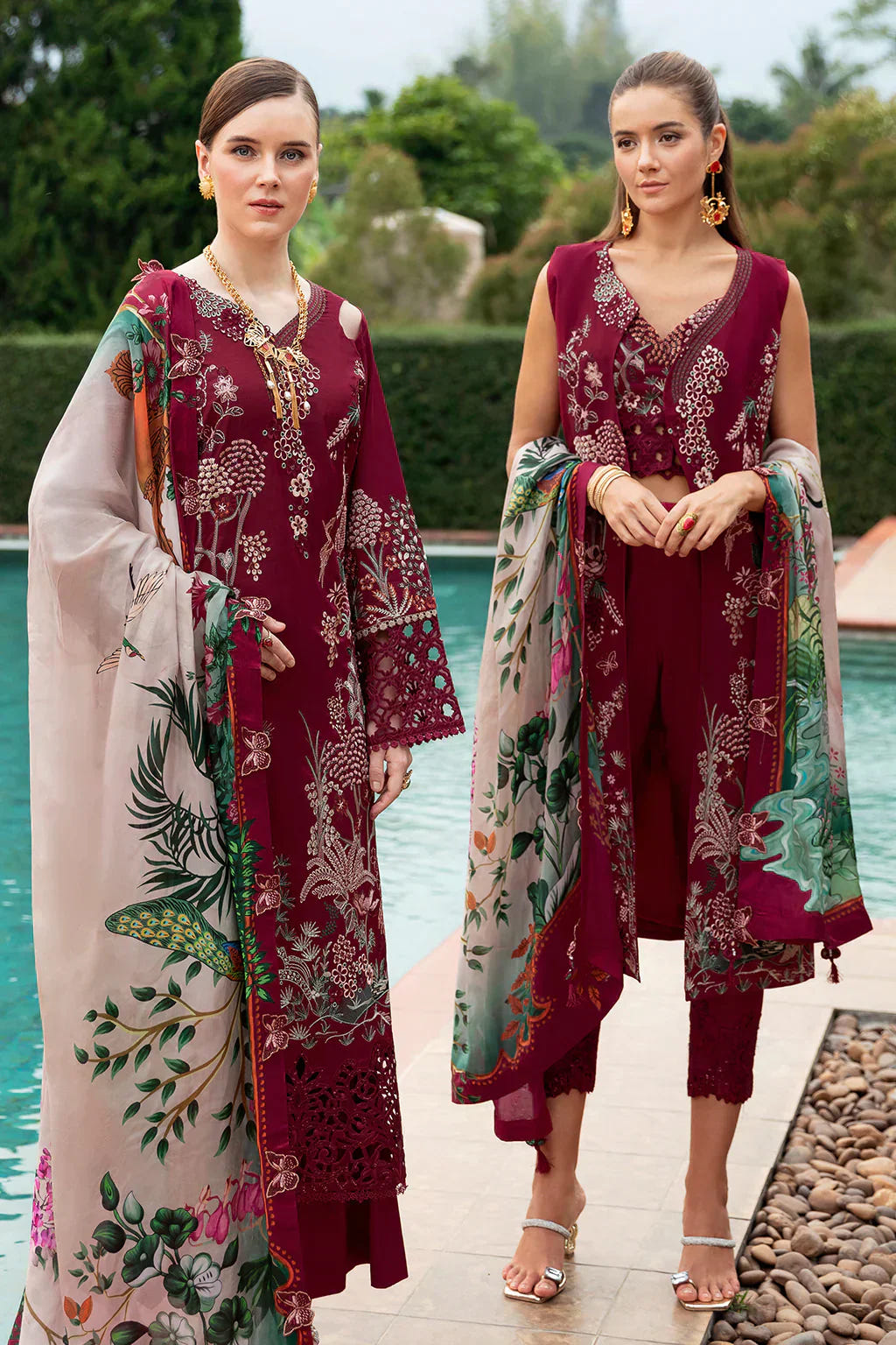 Ramsha | Andaz Collection | CRIMSON GLOW -  Ramsha Luxury - Original Designer Dress - House of Maryam