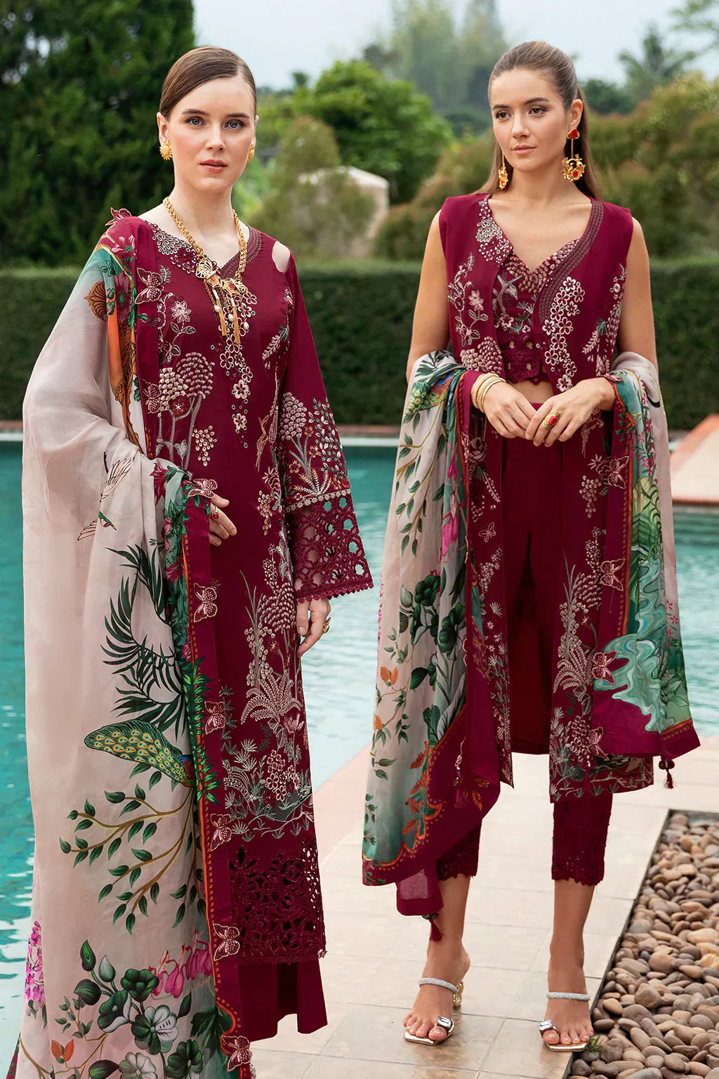 Ramsha | Andaz Collection | CRIMSON GLOW by Designer Ramsha - House of Maryam - Pakistani Designer Ethnic Wear in {{ shop.shopifyCountryName }}