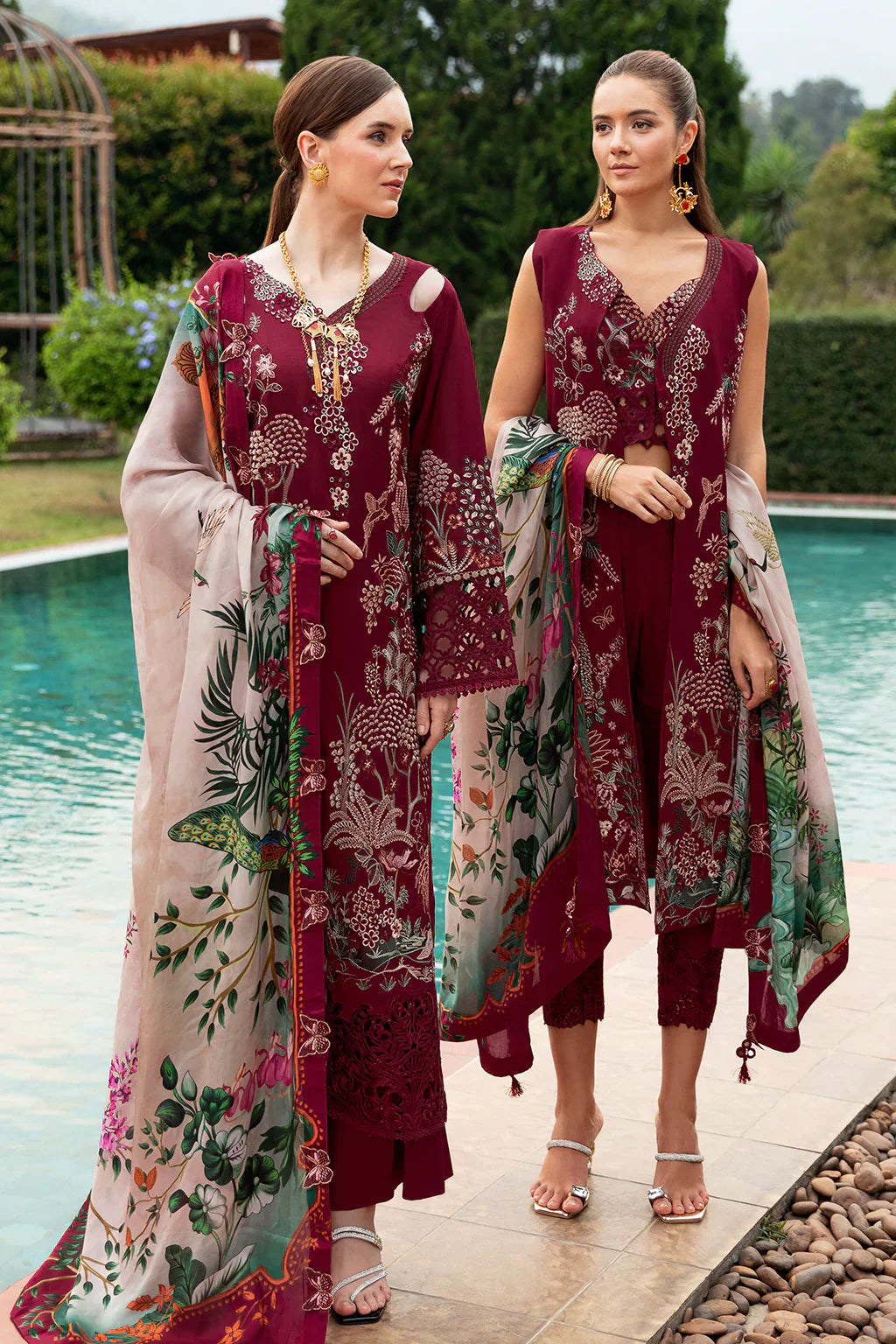 Ramsha | Andaz Collection | CRIMSON GLOW by Designer Ramsha - House of Maryam - Pakistani Designer Ethnic Wear in {{ shop.shopifyCountryName }}