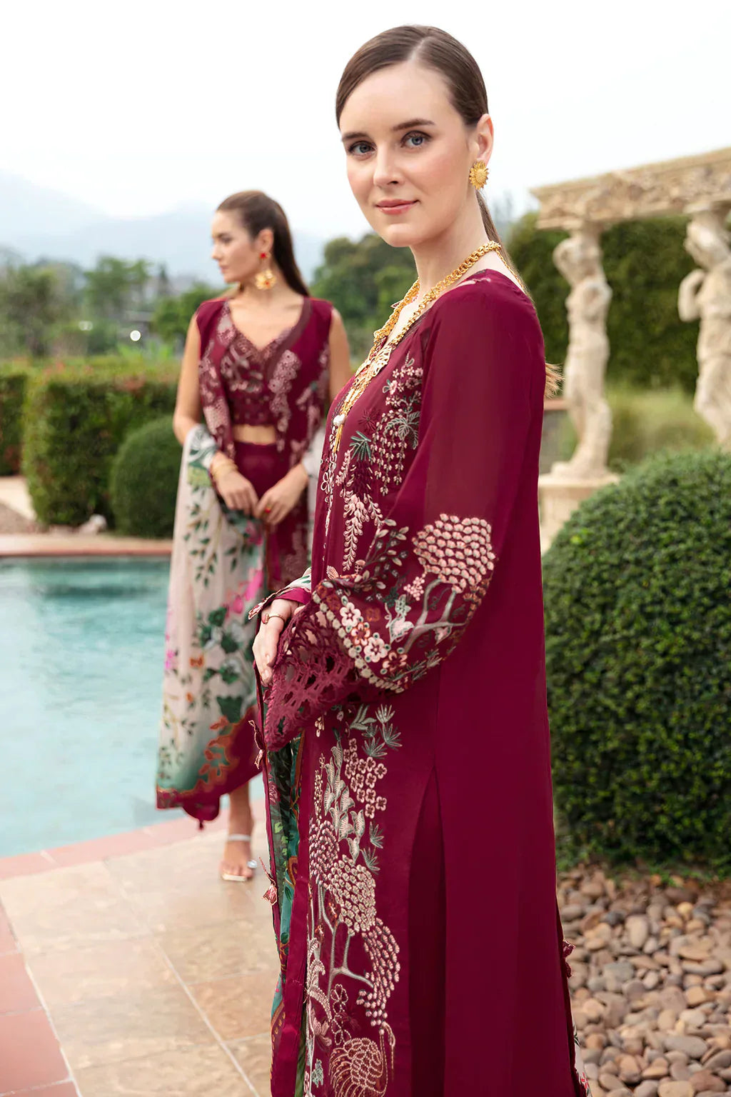 Ramsha | Andaz Collection | CRIMSON GLOW by Designer Ramsha - House of Maryam - Pakistani Designer Ethnic Wear in {{ shop.shopifyCountryName }}