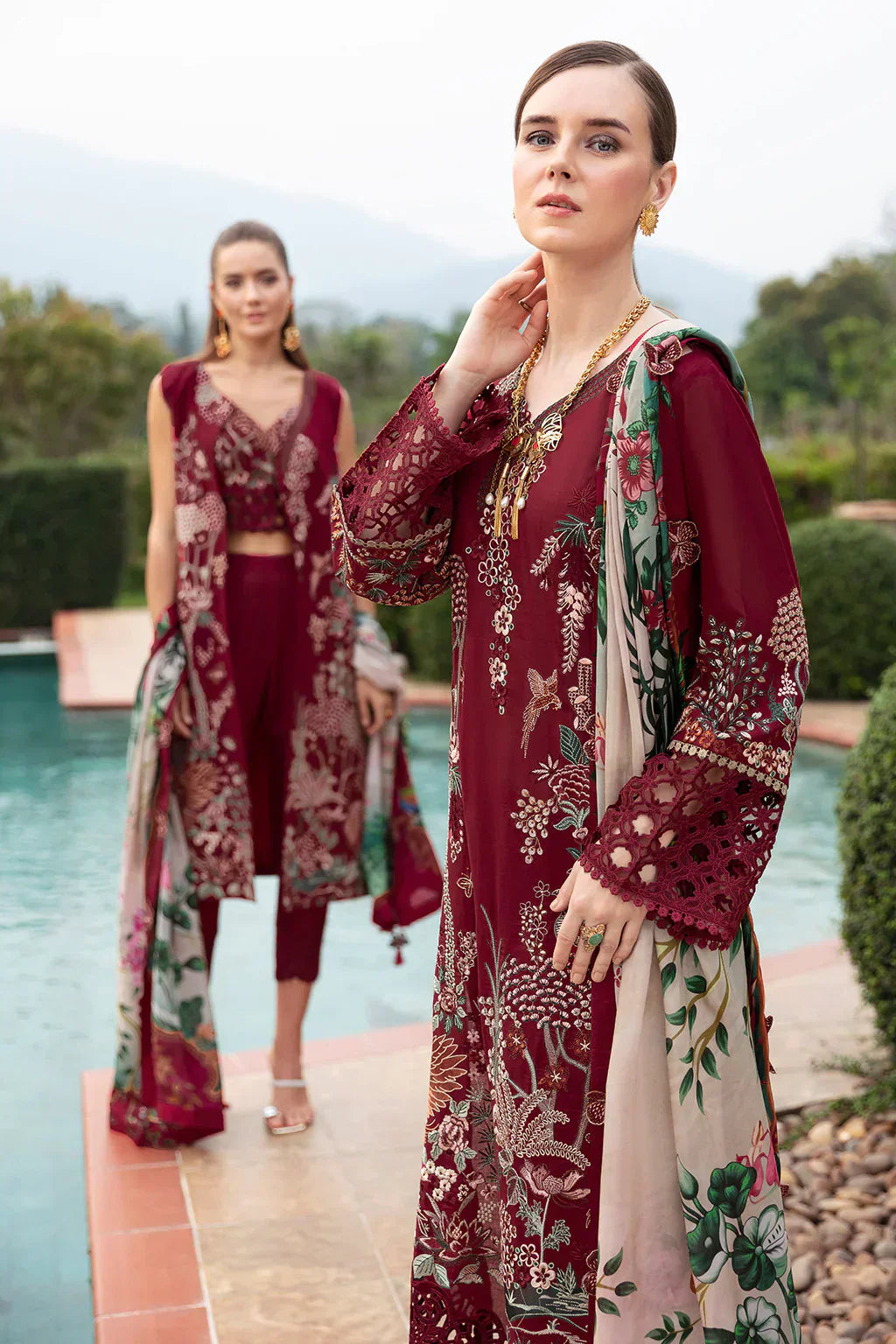 Ramsha | Andaz Collection | CRIMSON GLOW by Designer Ramsha - House of Maryam - Pakistani Designer Ethnic Wear in {{ shop.shopifyCountryName }}