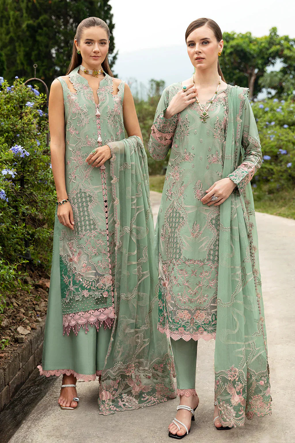 Ramsha | Andaz Collection | PASTEL GREEN -  Ramsha Luxury - Original Designer Dress - House of Maryam