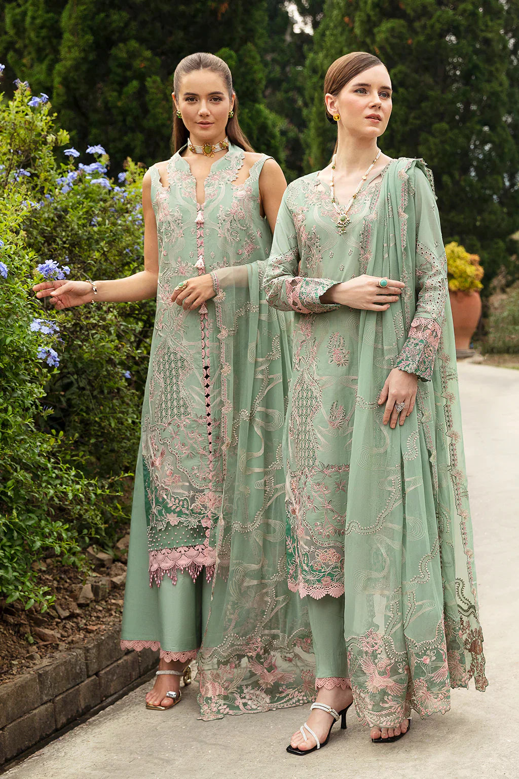 Ramsha | Andaz Collection | PASTEL GREEN -  Ramsha Luxury - Original Designer Dress - House of Maryam