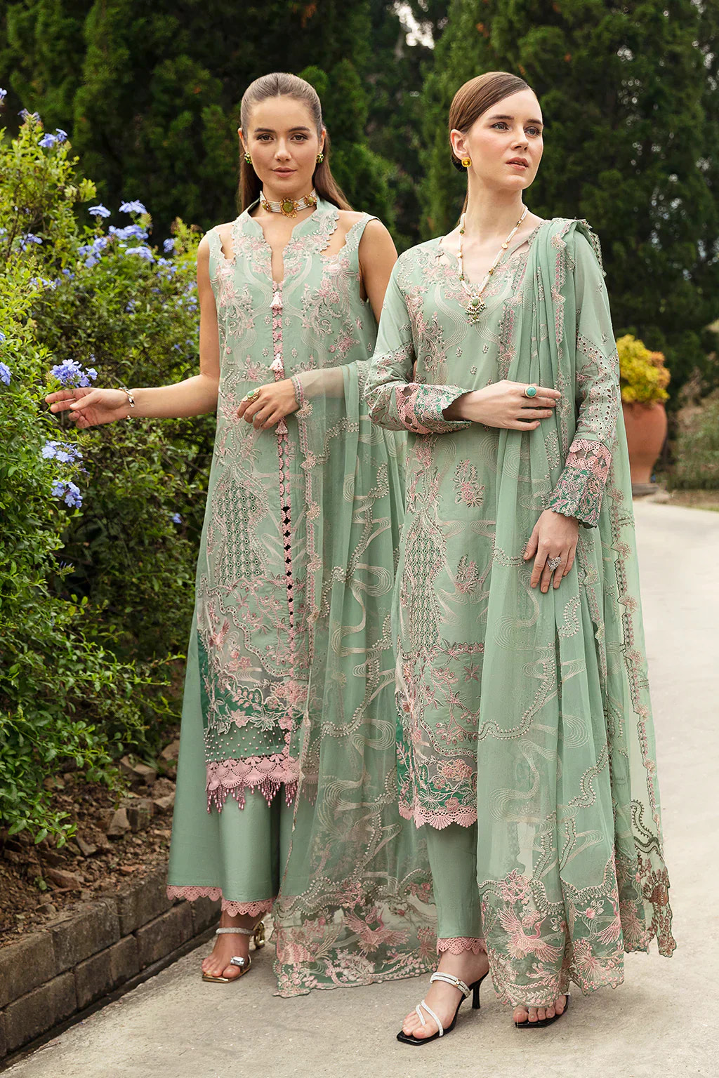 Ramsha | Andaz Collection | PASTEL GREEN -  Ramsha Luxury - Original Designer Dress - House of Maryam