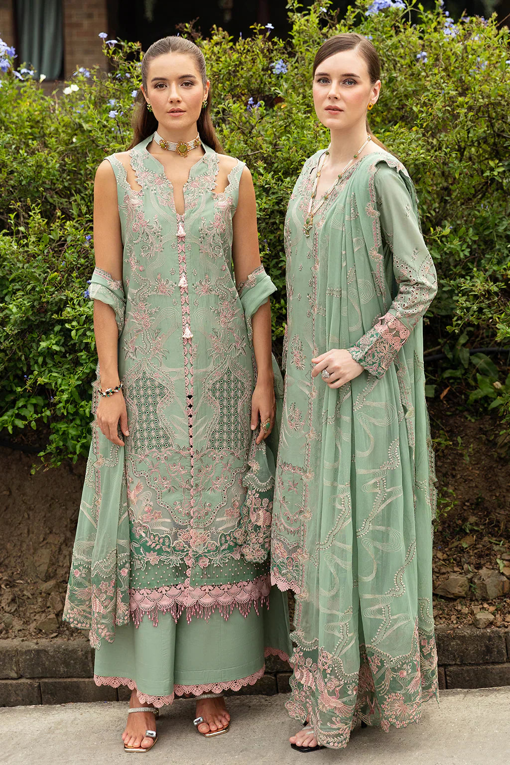 Ramsha | Andaz Collection | PASTEL GREEN by Designer Ramsha - House of Maryam - Pakistani Designer Ethnic Wear in {{ shop.shopifyCountryName }}